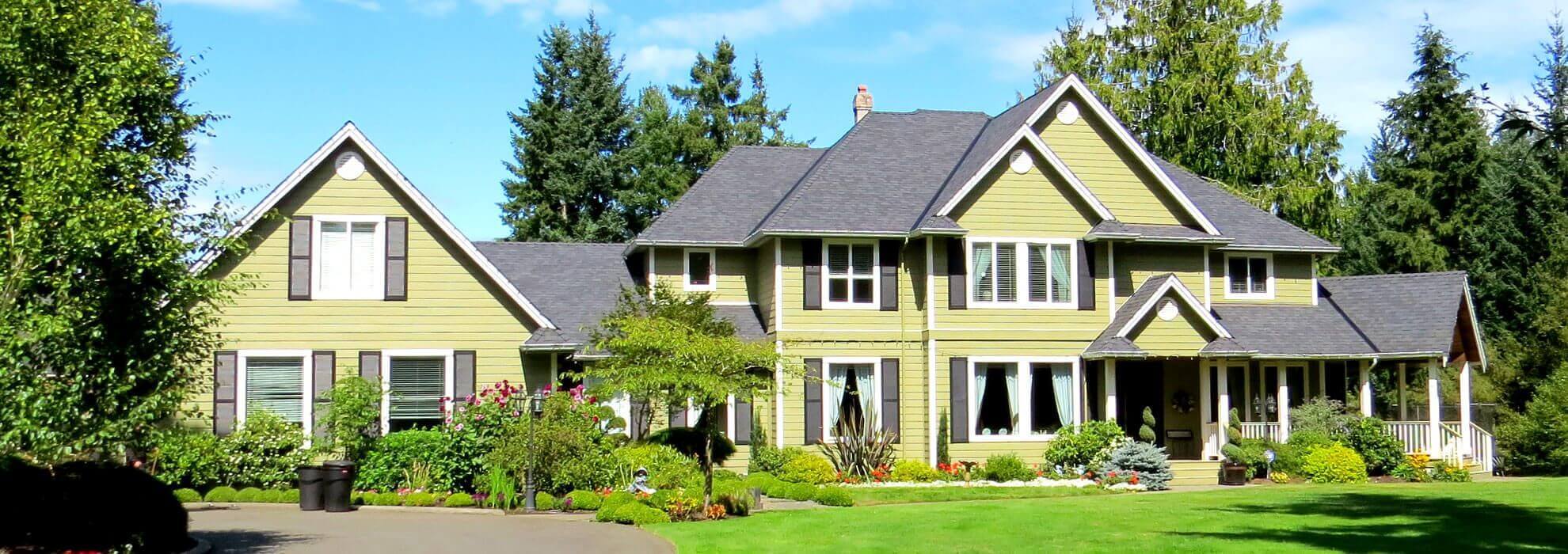 large house with new roof