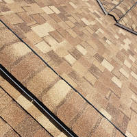 new brown roof shingle detail