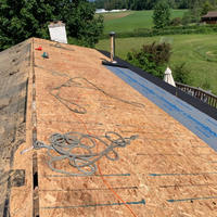 roof under construction with Vented Ridge