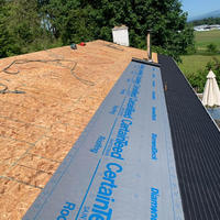 roof under construction with Vented Ridge